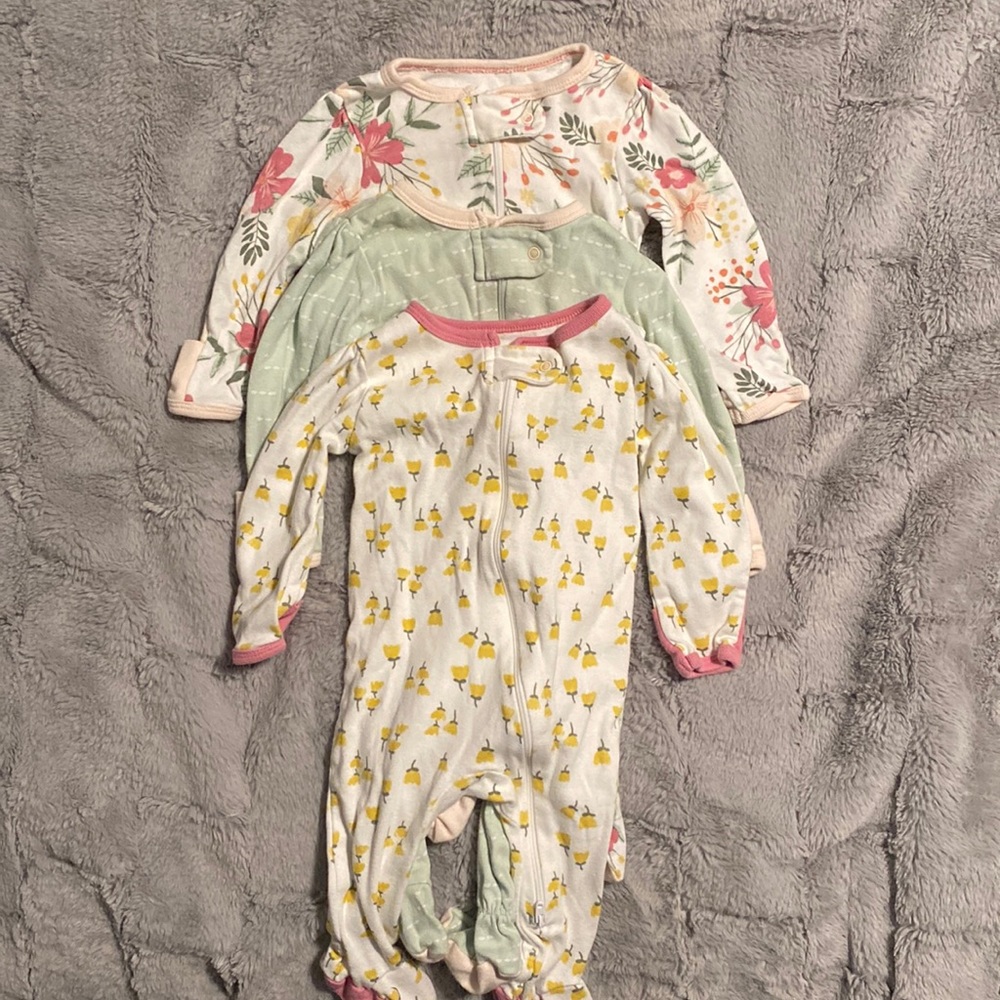 Footie Onesies, Set of 3